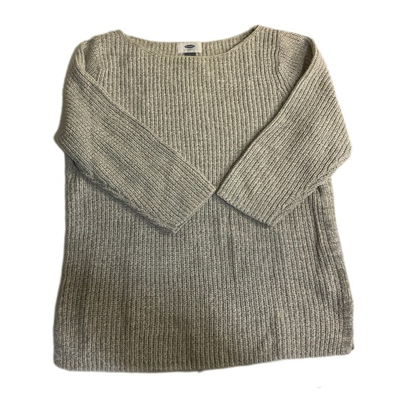 Old Navy Light Grey Round Neck Knit Sweater SP - Picture 2 of 7